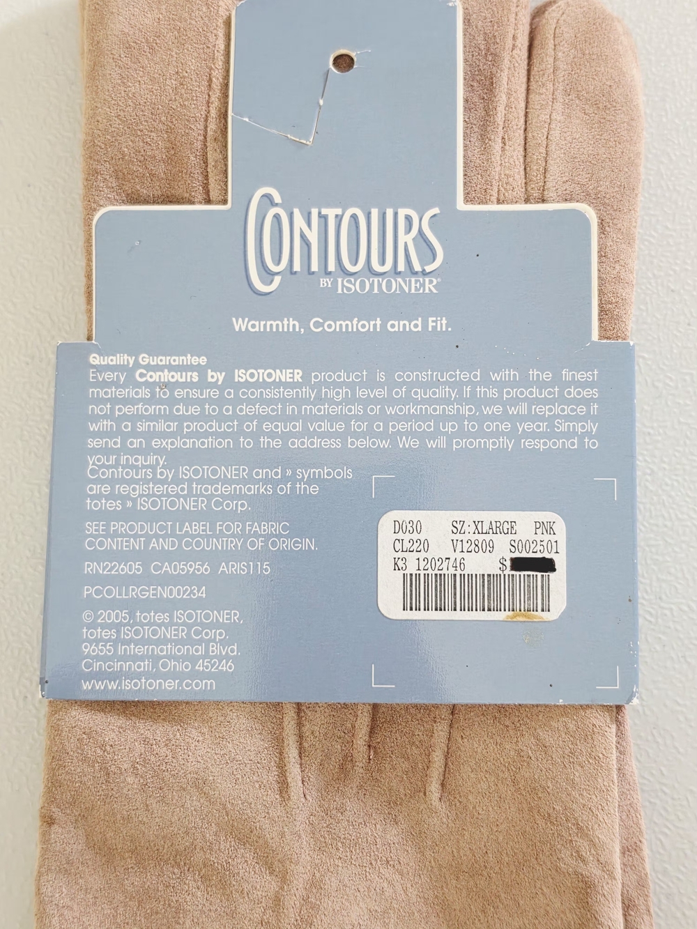 Vintage Isotoner Women’s Contours Suede-look Pink Gloves - Picture 2 of 5